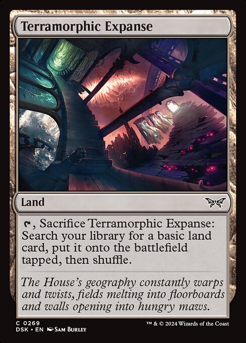Terramorphic Expanse — Duskmourn: House of Horror #269, art by Sam Burley
