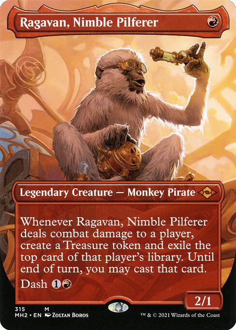 Ragavan, Nimble Pilferer — Modern Horizons 2 #315, art by Zoltan Boros
