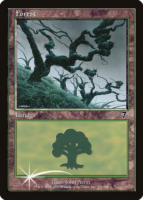 Forest — Seventh Edition #331★, art by John Avon