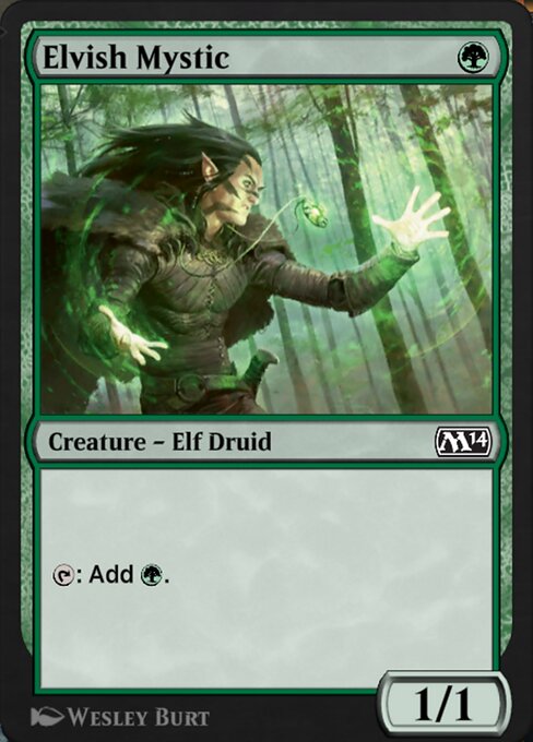 Elvish Mystic — Explorer Anthology 1 #13, art by Wesley Burt