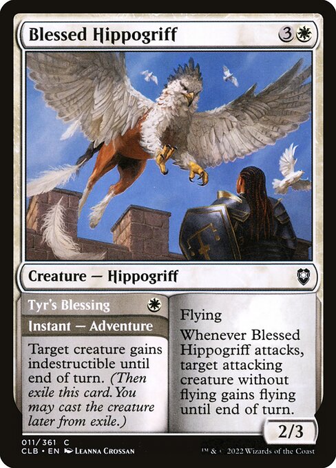 Blessed Hippogriff // Tyr's Blessing — Commander Legends: Battle for Baldur's Gate #11, art by Leanna Crossan