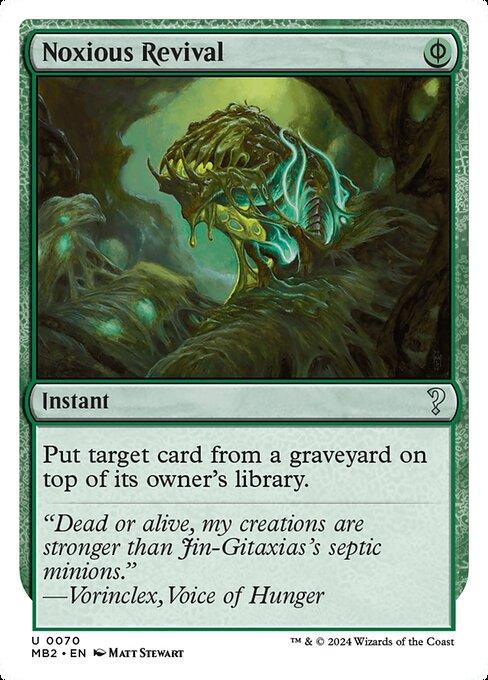 Noxious Revival — Mystery Booster 2 #70, art by Matt Stewart
