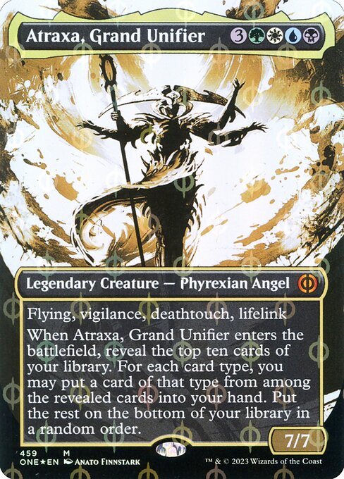Atraxa, Grand Unifier — Phyrexia: All Will Be One #459, art by Anato Finnstark