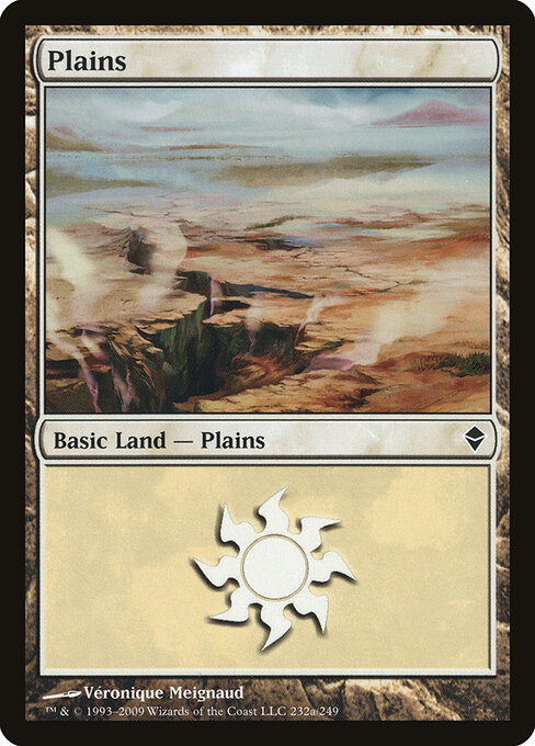 Plains — Zendikar #232a, art by Véronique Meignaud