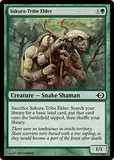 Sakura-Tribe Elder — Magic Online Promos #36282, art by Carl Critchlow