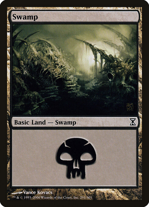 Swamp — Time Spiral #291, art by Vance Kovacs