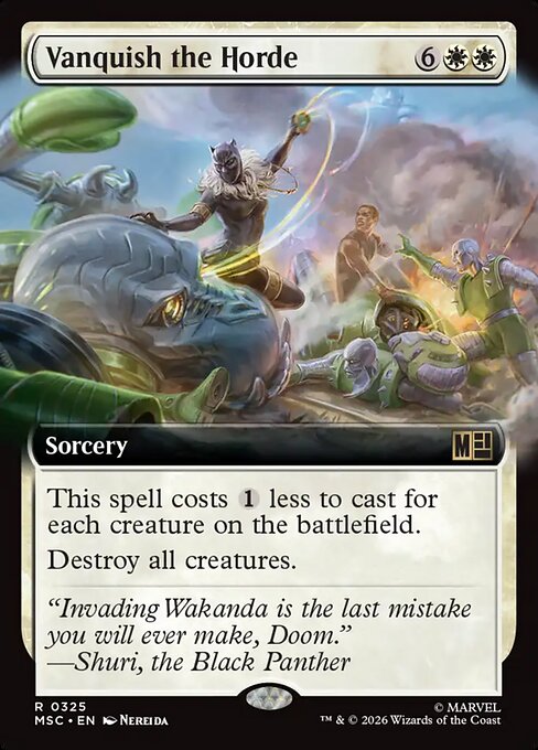 Vanquish the Horde — Marvel Super Heroes Commander #325, art by Nereida