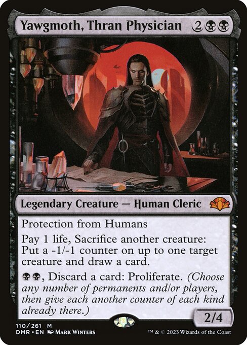 Yawgmoth, Thran Physician — Dominaria Remastered #110, art by Mark Winters