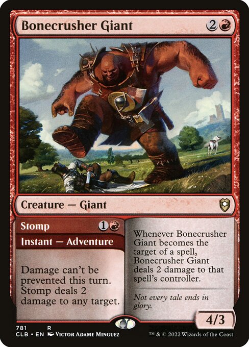 Bonecrusher Giant // Stomp — Commander Legends: Battle for Baldur's Gate #781, art by Victor Adame Minguez