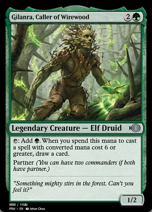 Gilanra, Caller of Wirewood — Magic Online Promos #86306, art by Jehan Choo