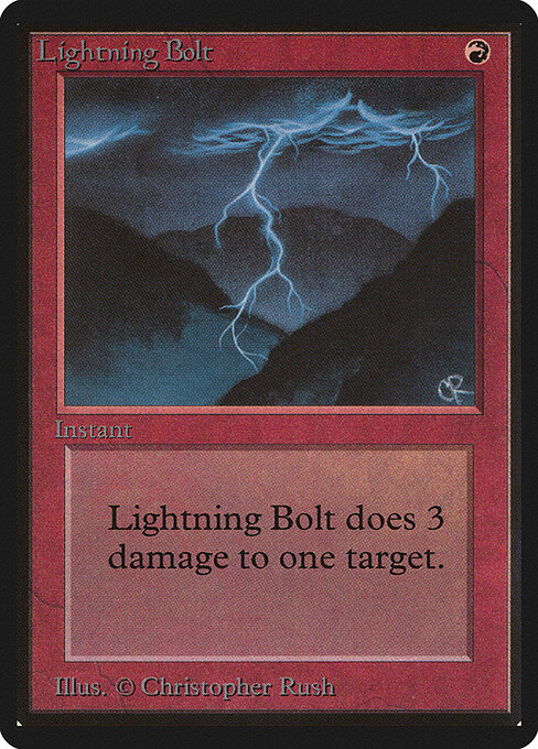 Lightning Bolt — Limited Edition Beta #162, art by Christopher Rush