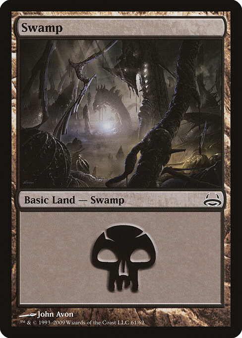 Swamp — Duel Decks: Divine vs. Demonic #61, art by John Avon