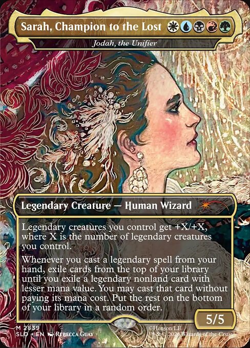 Jodah, the Unifier — Sarah, Champion to the Lost — Secret Lair Drop #2839, art by Rebecca Guay
