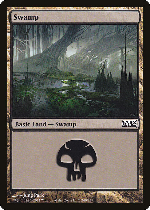 Swamp — Magic 2012 #240, art by Jung Park