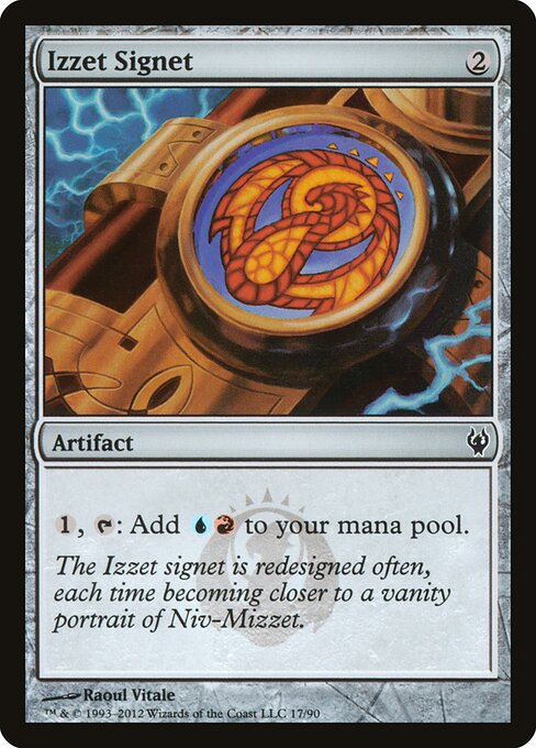 Izzet Signet — Duel Decks: Izzet vs. Golgari #17, art by Raoul Vitale