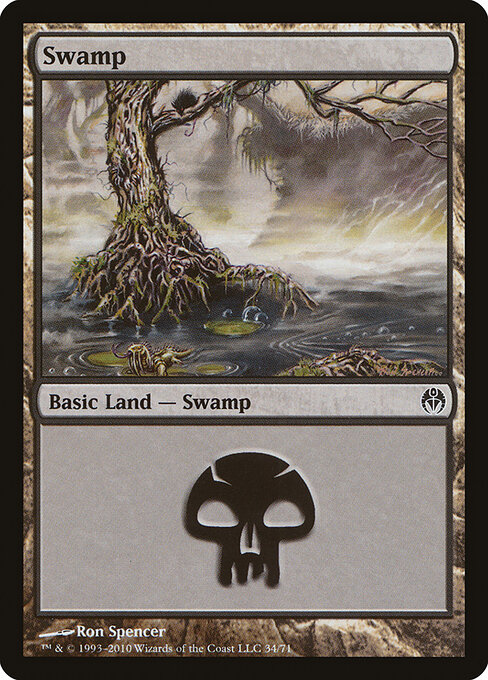 Swamp — Duel Decks: Phyrexia vs. the Coalition #34, art by Ron Spencer