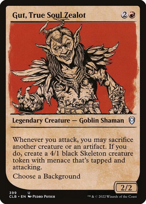 Gut, True Soul Zealot — Commander Legends: Battle for Baldur's Gate #399, art by Pedro Potier