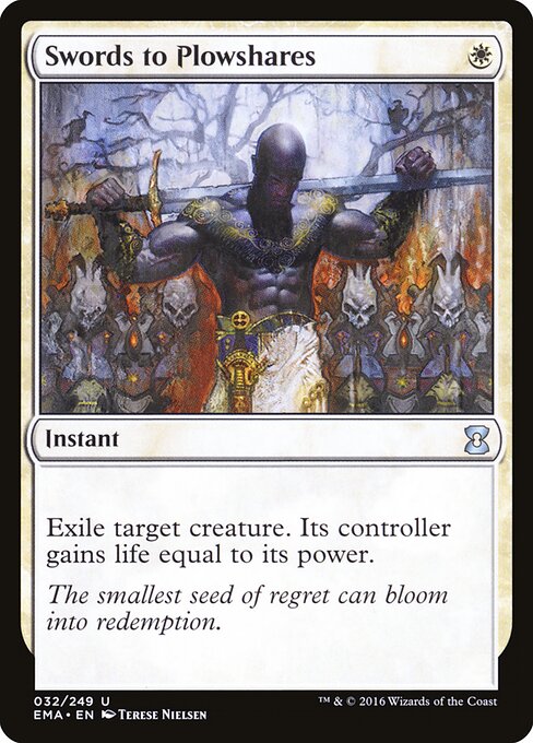 Swords to Plowshares — Eternal Masters #32, art by Terese Nielsen