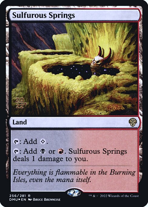 Sulfurous Springs — Dominaria United Promos #256s, art by Bruce Brenneise