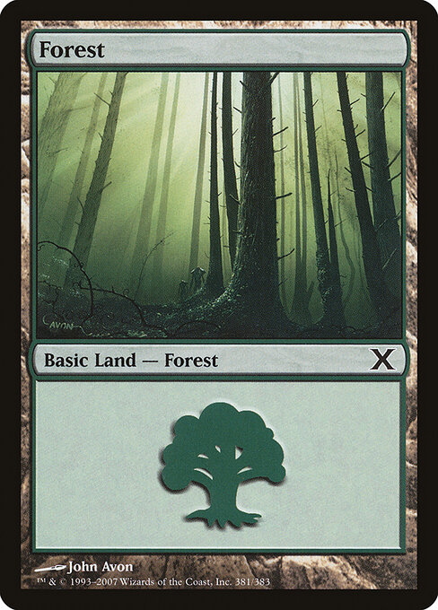 Forest — Tenth Edition #381, art by John Avon