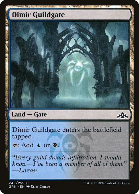 Dimir Guildgate — Guilds of Ravnica #245, art by Cliff Childs