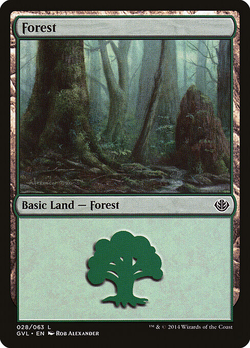 Forest — Duel Decks Anthology: Garruk vs. Liliana #28, art by Rob Alexander