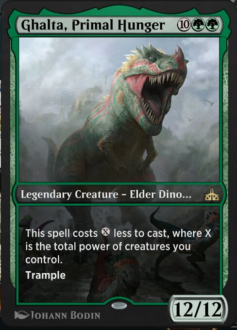 Ghalta, Primal Hunger — MTG Arena Promos #7, art by Johann Bodin