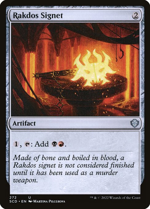 Rakdos Signet — Starter Commander Decks #272, art by Martina Pilcerova