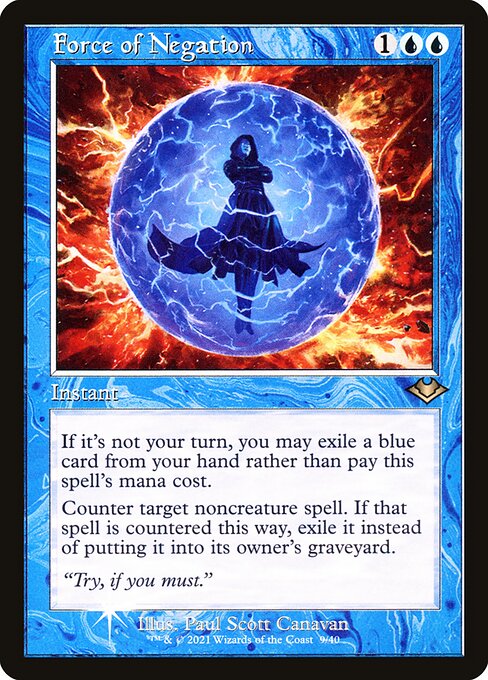 Force of Negation — Modern Horizons 1 Timeshifts #9, art by Paul Scott Canavan