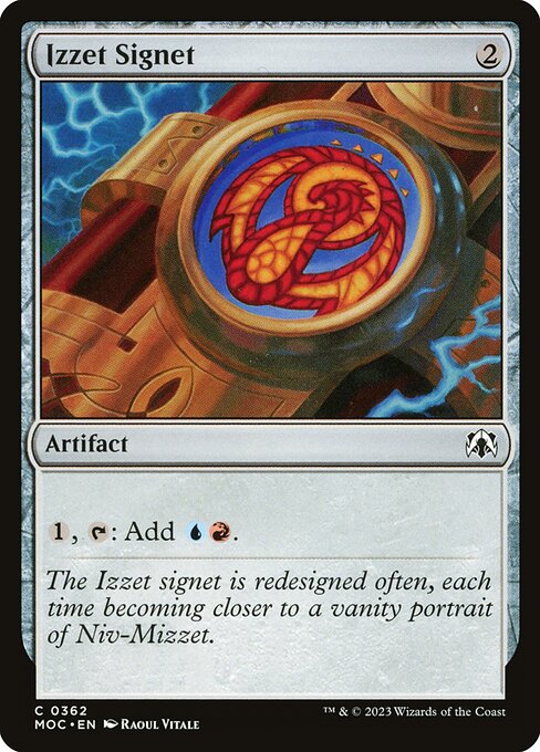Izzet Signet — March of the Machine Commander #362, art by Raoul Vitale
