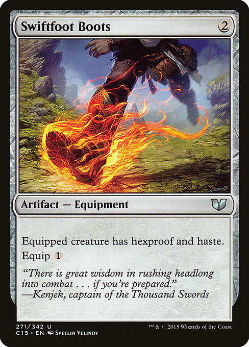Swiftfoot Boots — Commander 2015 #271, art by Svetlin Velinov