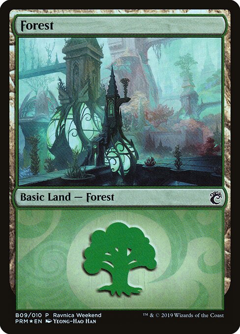 Forest — RNA Ravnica Weekend #B09, art by Yeong-Hao Han