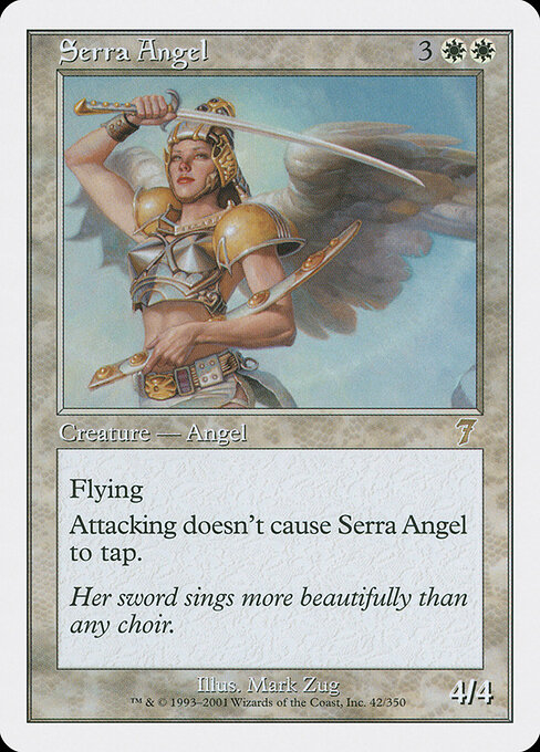 Serra Angel — Seventh Edition #42, art by Mark Zug