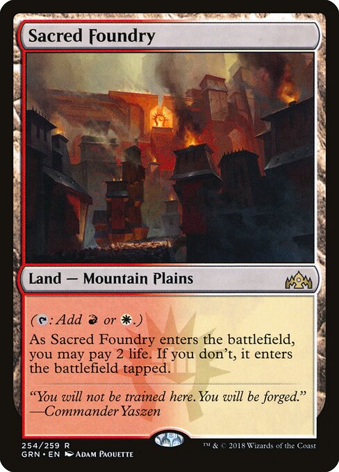 Sacred Foundry — Guilds of Ravnica #254, art by Adam Paquette