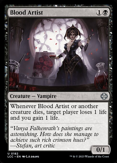 Blood Artist — The Lost Caverns of Ixalan Commander #182, art by L.A. Draws