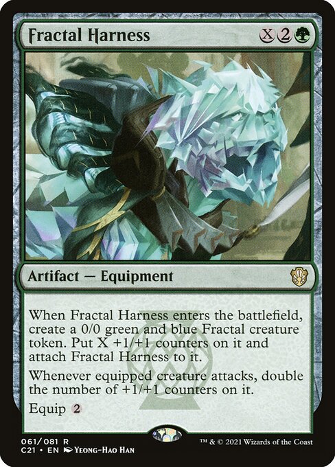 Fractal Harness — Commander 2021 #61, art by Yeong-Hao Han
