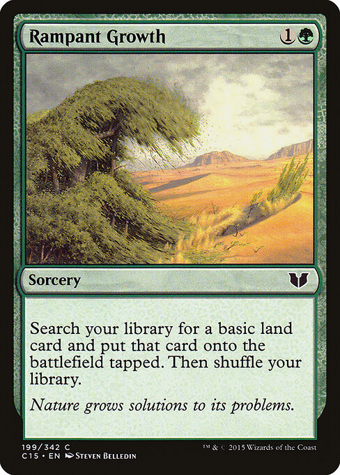 Rampant Growth — Commander 2015 #199, art by Steven Belledin