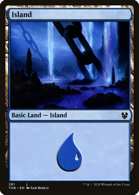 Island — Theros Beyond Death #281, art by Sam Burley