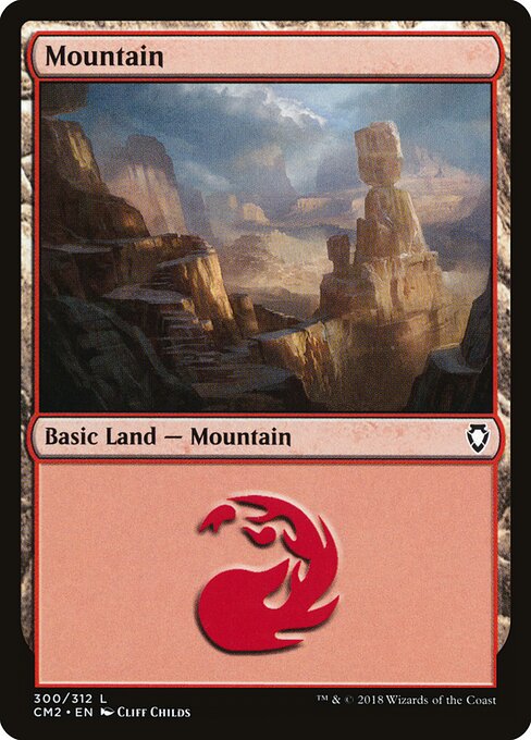 Mountain — Commander Anthology Volume II #300, art by Cliff Childs