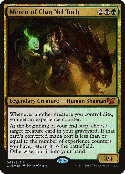 Meren of Clan Nel Toth — Commander 2015 Oversized #49, art by Mark Winters