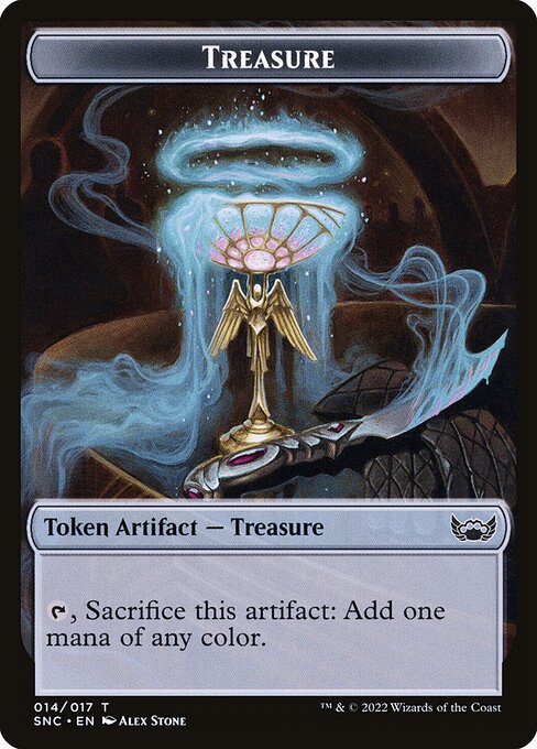 Treasure — Streets of New Capenna Tokens #14, art by Alex Stone