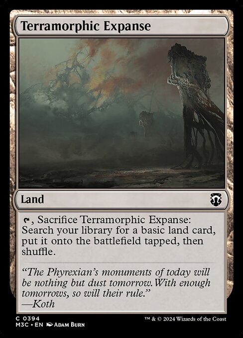 Terramorphic Expanse — Modern Horizons 3 Commander #394, art by Adam Burn