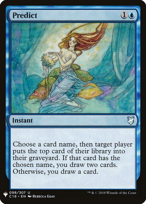 Predict — The List #C18-98, art by Rebecca Guay