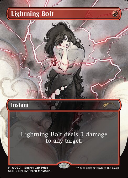 Lightning Bolt — Secret Lair Promo #37, art by Peach Momoko