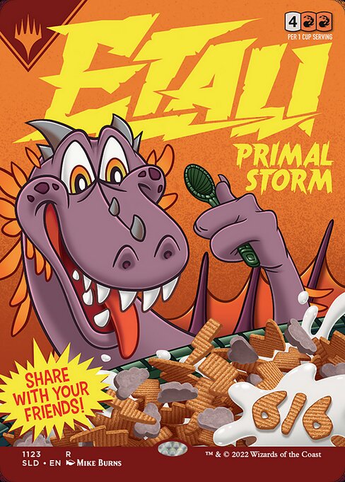 Etali, Primal Storm — Secret Lair Drop #1123, art by Mike Burns