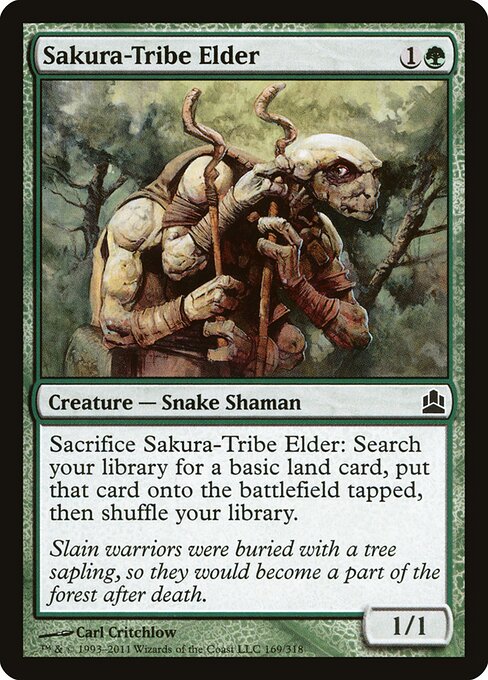 Sakura-Tribe Elder — Commander 2011 #169, art by Carl Critchlow