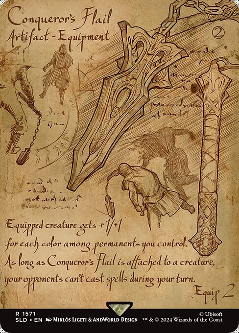 Conqueror's Flail — Secret Lair Drop #1571, art by Miklós Ligeti & AndWorld Design