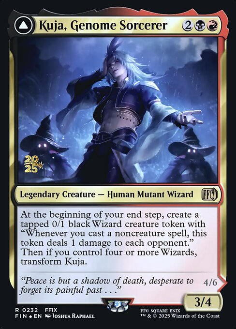 Kuja, Genome Sorcerer // Trance Kuja, Fate Defied — Final Fantasy Promos #232s, art by Joshua Raphael