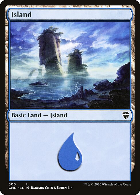 Island — Commander Legends #506, art by Babyson Chen & Uzhen Lin