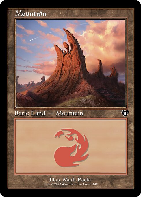 Mountain — Commander Masters #448, art by Mark Poole